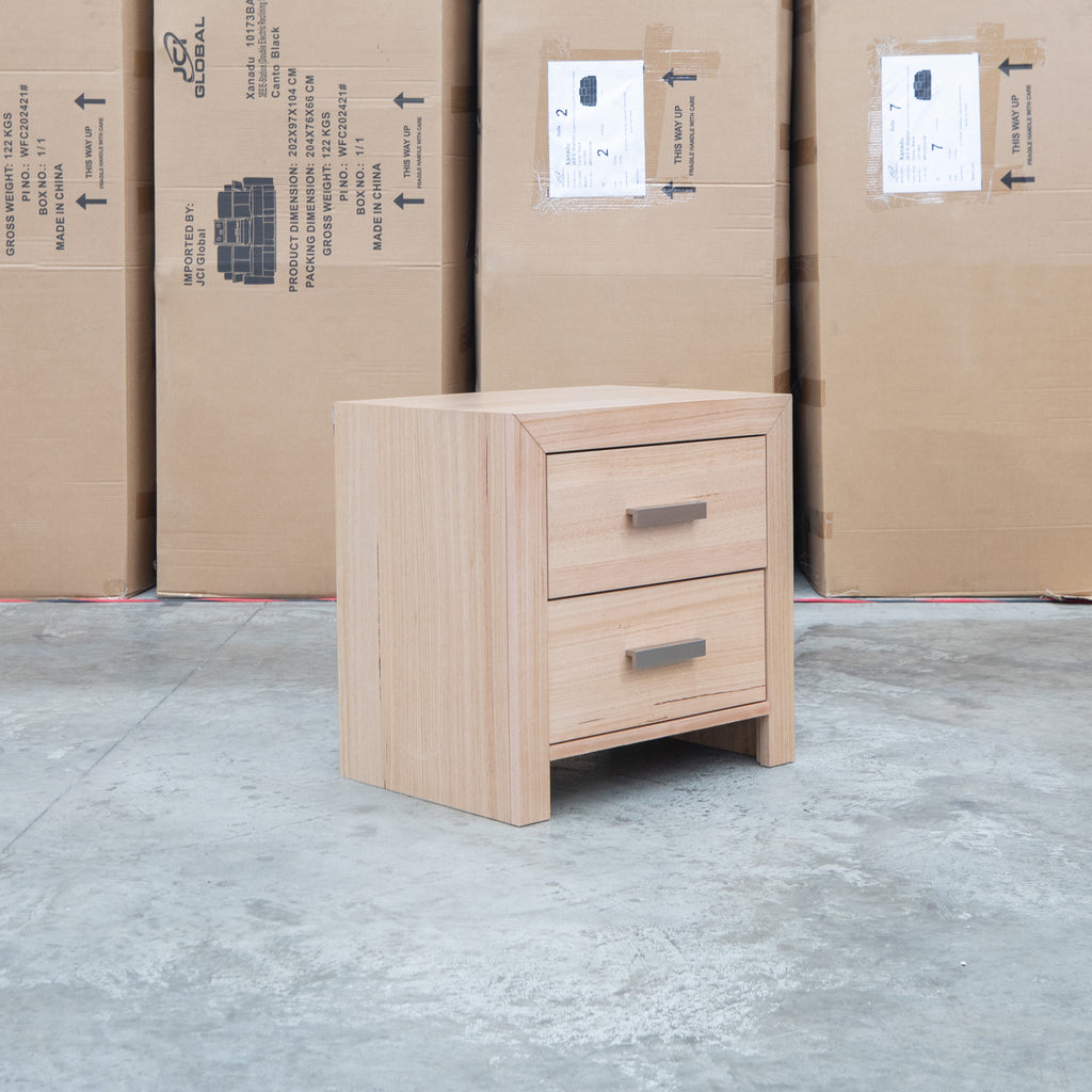 The Como Messmate Two Drawer Bedside available to purchase from Warehouse Furniture Clearance at our next sale event.