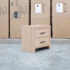 The Como Messmate Two Drawer Bedside available to purchase from Warehouse Furniture Clearance at our next sale event.