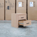 The Como Messmate Two Drawer Bedside available to purchase from Warehouse Furniture Clearance at our next sale event.