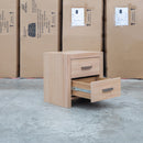 Como Messmate Two Drawer Bedside - Warehouse Furniture Clearance