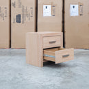 Como Messmate Two Drawer Bedside - Warehouse Furniture Clearance