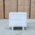 The Cooper Two Drawer White Ash Bedside - White