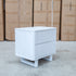 The Cooper Two Drawer White Ash Bedside - White