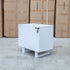 The Cooper Two Drawer White Ash Bedside - White