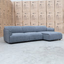 The Cora Three Seat Chaise Lounge RHF - Charcoal available to purchase from Warehouse Furniture Clearance at our next sale event.