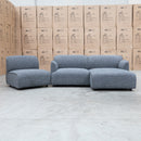 The Cora Three Seat Chaise Lounge RHF - Charcoal available to purchase from Warehouse Furniture Clearance at our next sale event.