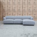 The Cora Three Seat Chaise Lounge RHF - Silver available to purchase from Warehouse Furniture Clearance at our next sale event.