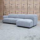 The Cora Three Seat Chaise Lounge RHF - Silver available to purchase from Warehouse Furniture Clearance at our next sale event.