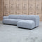 The Cora Three Seat Chaise Lounge RHF - Silver available to purchase from Warehouse Furniture Clearance at our next sale event.
