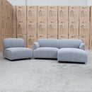 The Cora Three Seat Chaise Lounge RHF - Silver available to purchase from Warehouse Furniture Clearance at our next sale event.