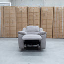 The Coral Single Electric Recliner - Bark available to purchase from Warehouse Furniture Clearance at our next sale event.