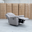 The Coral Single Electric Recliner - Bark available to purchase from Warehouse Furniture Clearance at our next sale event.