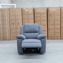 The Coral Single Electric Recliner - Slate available to purchase from Warehouse Furniture Clearance at our next sale event.
