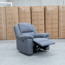 The Coral Single Electric Recliner - Slate available to purchase from Warehouse Furniture Clearance at our next sale event.