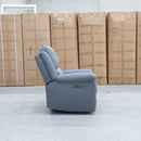 The Coral Single Electric Recliner - Slate available to purchase from Warehouse Furniture Clearance at our next sale event.