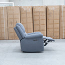 The Coral Single Electric Recliner - Slate available to purchase from Warehouse Furniture Clearance at our next sale event.