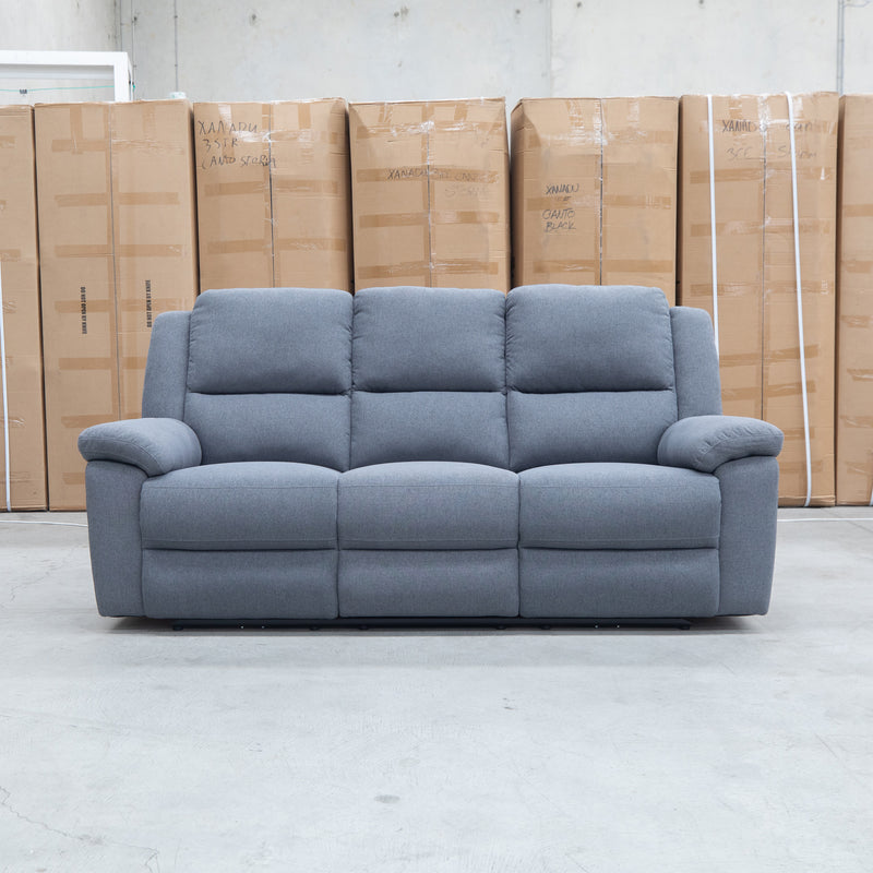 The Coral Three Seat Electric Reclining Lounge - Slate