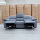 The Coral Three Seat Electric Reclining Lounge - Slate available to purchase from Warehouse Furniture Clearance at our next sale event.