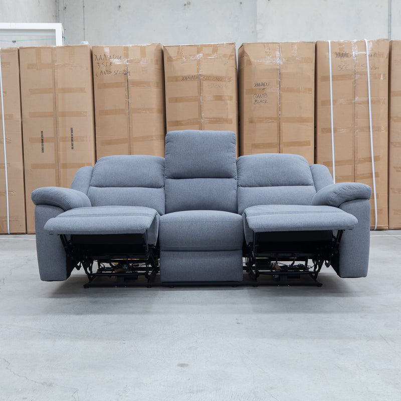 The Coral Three Seat Electric Reclining Lounge - Slate