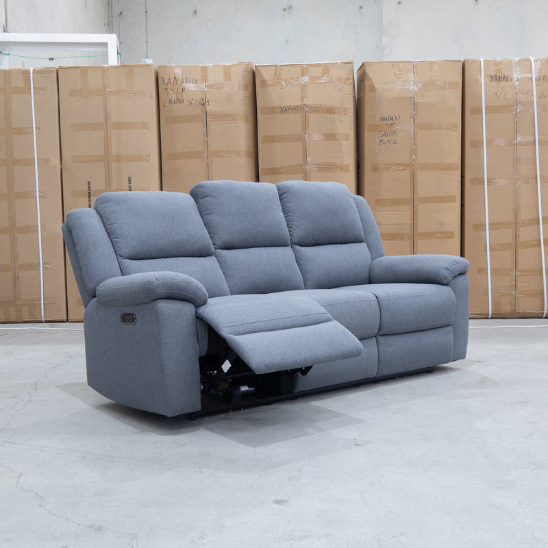 The Coral Three Seat Electric Reclining Lounge - Slate