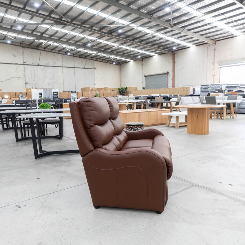 The La-Z-Boy Corona 2 Seat Sofa - Chestnut - Floor Stock available to purchase from Warehouse Furniture Clearance at our next sale event.