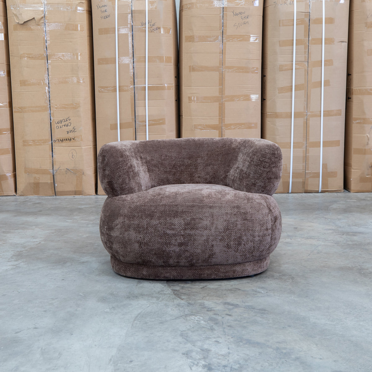 The Costa Swivel Chair - Chocolate - PRE ORDER Available After 5th November available to purchase from Warehouse Furniture Clearance at our next sale event.