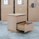 Dalton Messmate Two Drawer Bedside - Warehouse Furniture Clearance