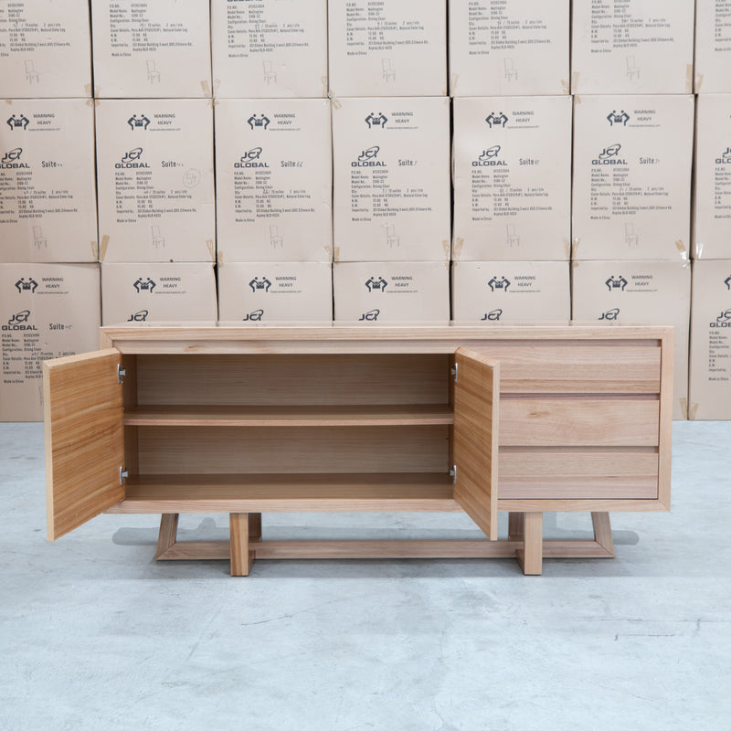 The Dante Messmate Timber Buffet available to purchase from Warehouse Furniture Clearance at our next sale event.