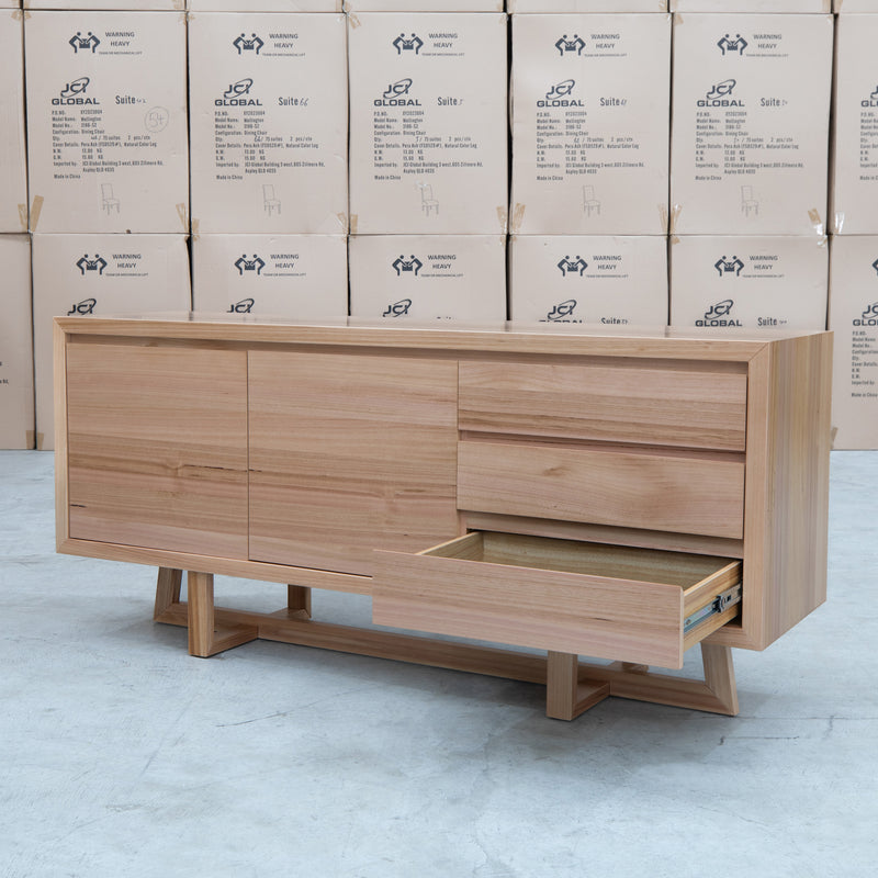 The Dante Messmate Timber Buffet available to purchase from Warehouse Furniture Clearance at our next sale event.