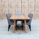 The Dante 180cm Messmate Timber Dining Table available to purchase from Warehouse Furniture Clearance at our next sale event.