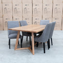 The Dante 180cm Messmate Timber Dining Table available to purchase from Warehouse Furniture Clearance at our next sale event.