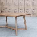 The Dante 220cm Messmate Timber Dining Table available to purchase from Warehouse Furniture Clearance at our next sale event.