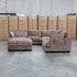 Veloura Feather & Foam Corner Suite with Ottoman - Fiona Chocolate