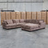 Veloura Feather & Foam Corner Suite with Ottoman - Fiona Chocolate
