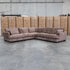 Veloura Feather & Foam Corner Suite with Ottoman - Fiona Chocolate