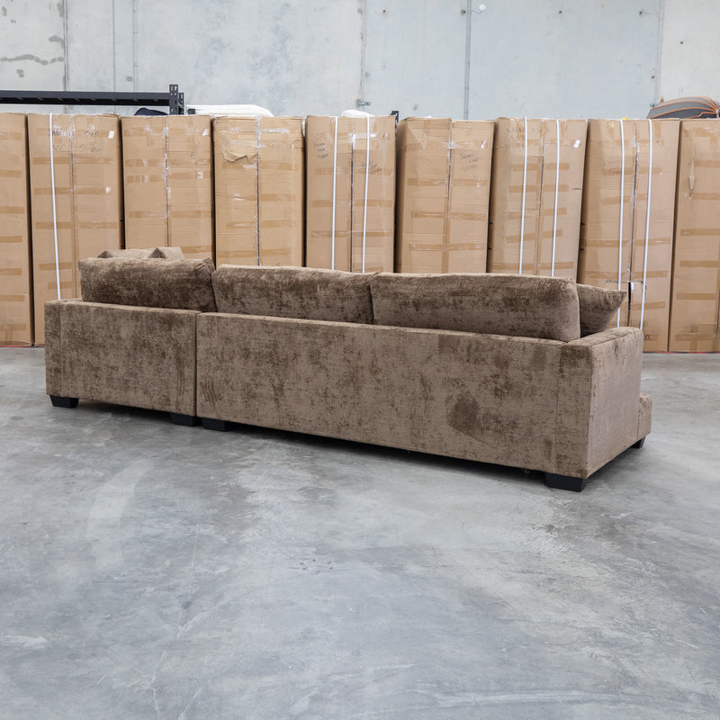 Fate Deep Seat Feather & Foam RHF Chaise Lounge - Truffle
