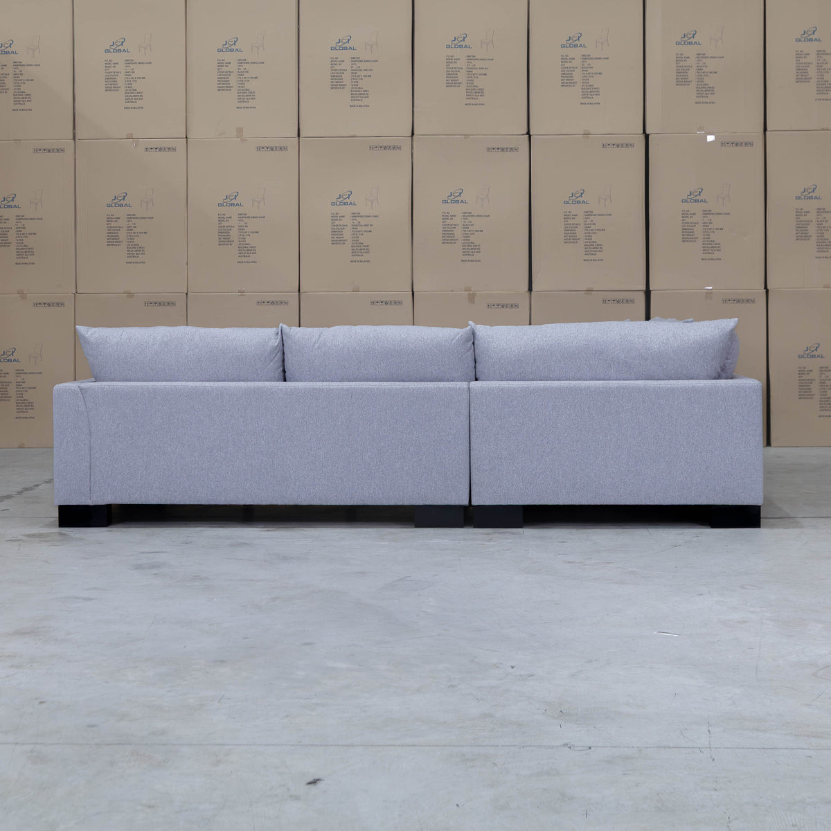 The Delta Deep Seated Corner Lounge - Silver available to purchase from Warehouse Furniture Clearance at our next sale event.