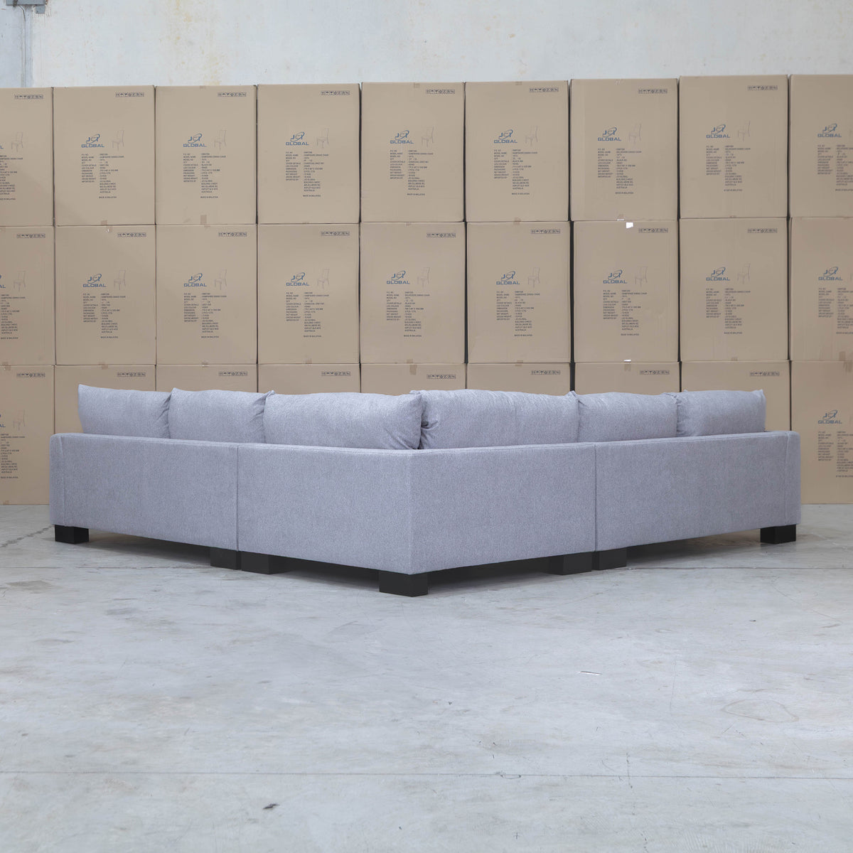 The Delta Deep Seated Corner Lounge - Silver available to purchase from Warehouse Furniture Clearance at our next sale event.