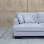 The Delta Deep Seated Corner Lounge - Silver available to purchase from Warehouse Furniture Clearance at our next sale event.