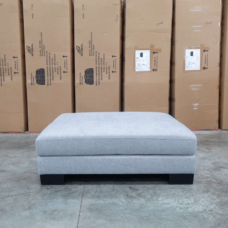 The Delta Oversized Ottoman - Silver