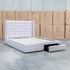 The Denmark Queen Fabric Storage Bed - Beige