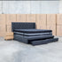 The Denmark King Fabric Storage Bed - Charcoal