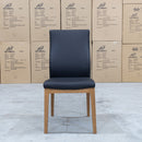 The Hampshire Leather Dining Chair - Black available to purchase from Warehouse Furniture Clearance at our next sale event.