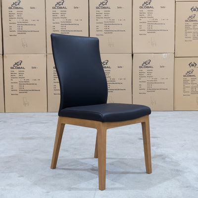 The Hampshire Leather Dining Chair - Black available to purchase from Warehouse Furniture Clearance at our next sale event.