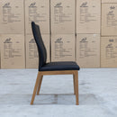 The Hampshire Leather Dining Chair - Black available to purchase from Warehouse Furniture Clearance at our next sale event.
