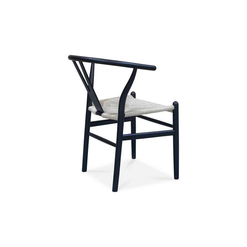 The Arc Wishbone Dining Chair - Black/Natural available to purchase from Warehouse Furniture Clearance at our next sale event.