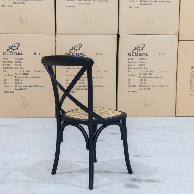 The Cafe Dining Chair - Black available to purchase from Warehouse Furniture Clearance at our next sale event.