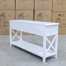 The Hampton 2 Drawer White Hall Table available to purchase from Warehouse Furniture Clearance at our next sale event.