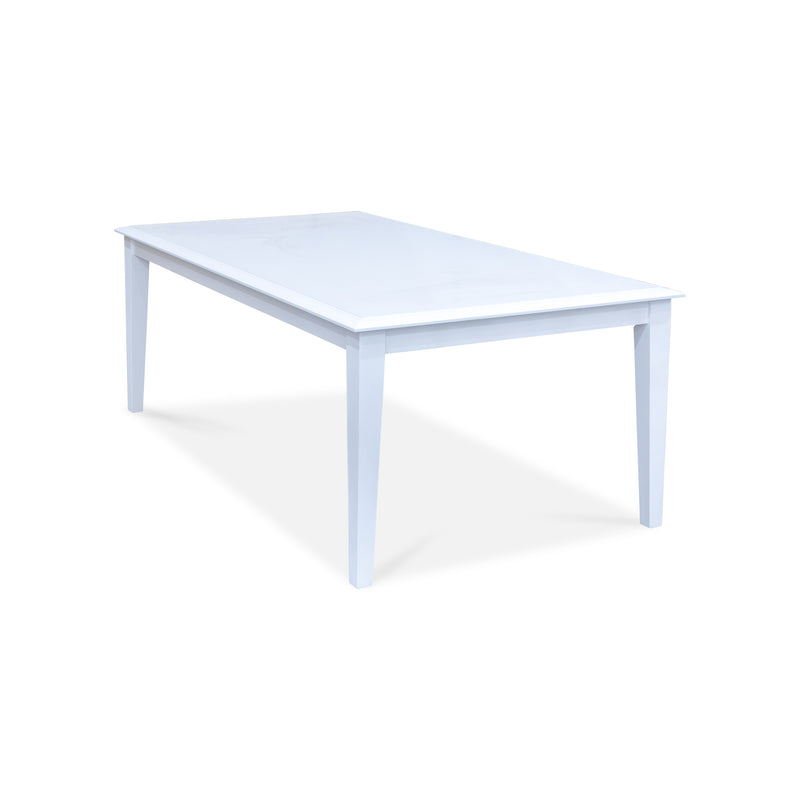 The Hampton 180cm White Dining Table available to purchase from Warehouse Furniture Clearance at our next sale event.