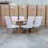 The Semillon Upholstered Natural Frame Dining Chair - Share Oat